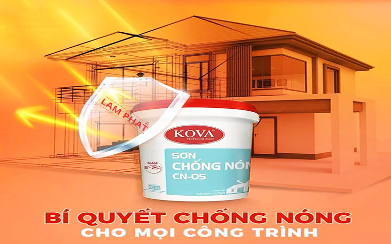 sơn chống nóng mái tôn kova